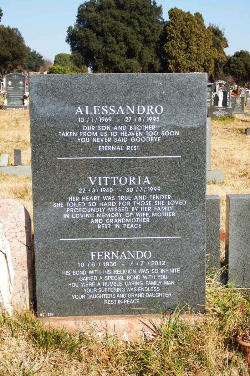 SQUARA Fernando 1936-2012 &amp; Vittoria 1940-1999 :: SQUARA Alessandro 1969-1995