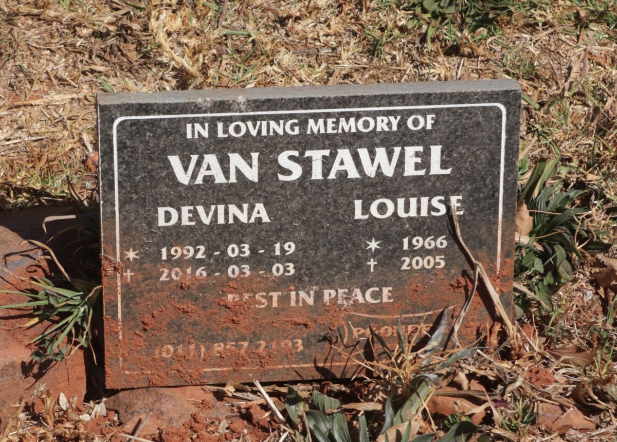STAWEL Louise, van 1966-2005 :: VAN STAWEL Devina 1992-2016