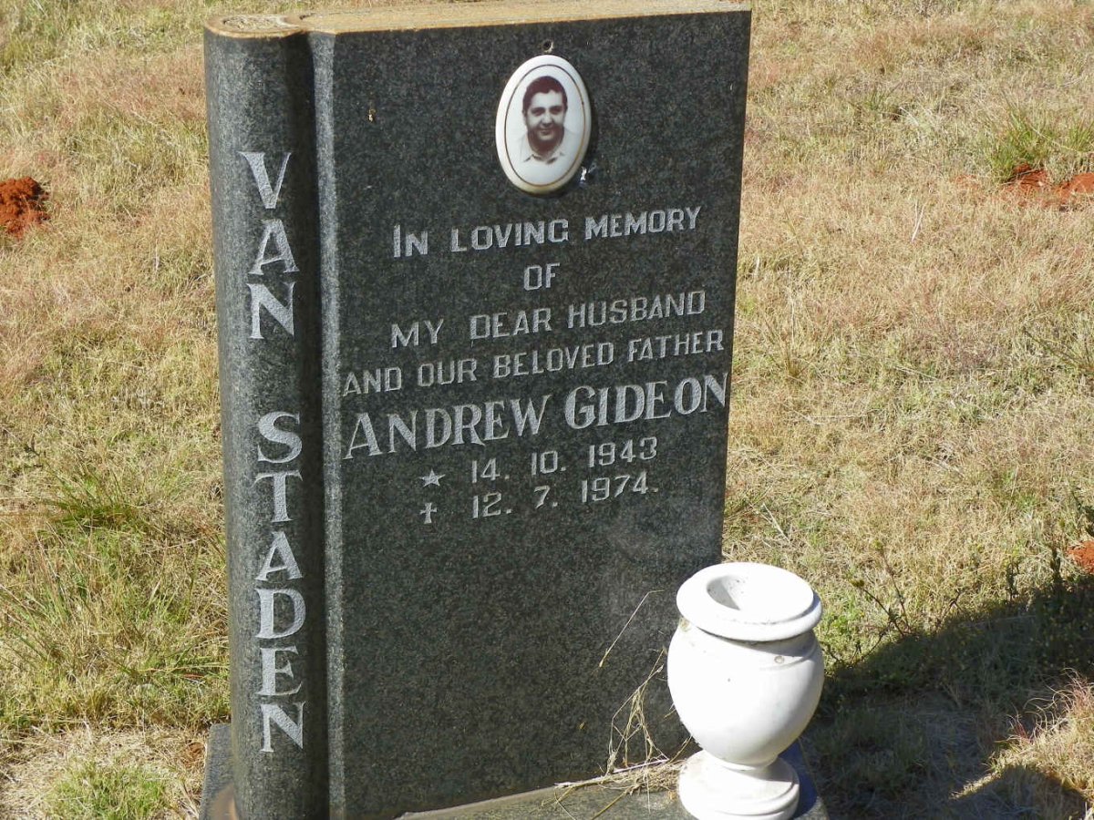 STADEN Andrew Gideon, van 1943-1974