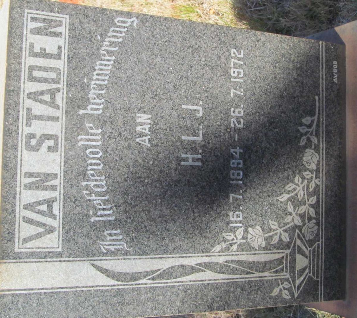 STADEN H.L.J., van 1894-1972
