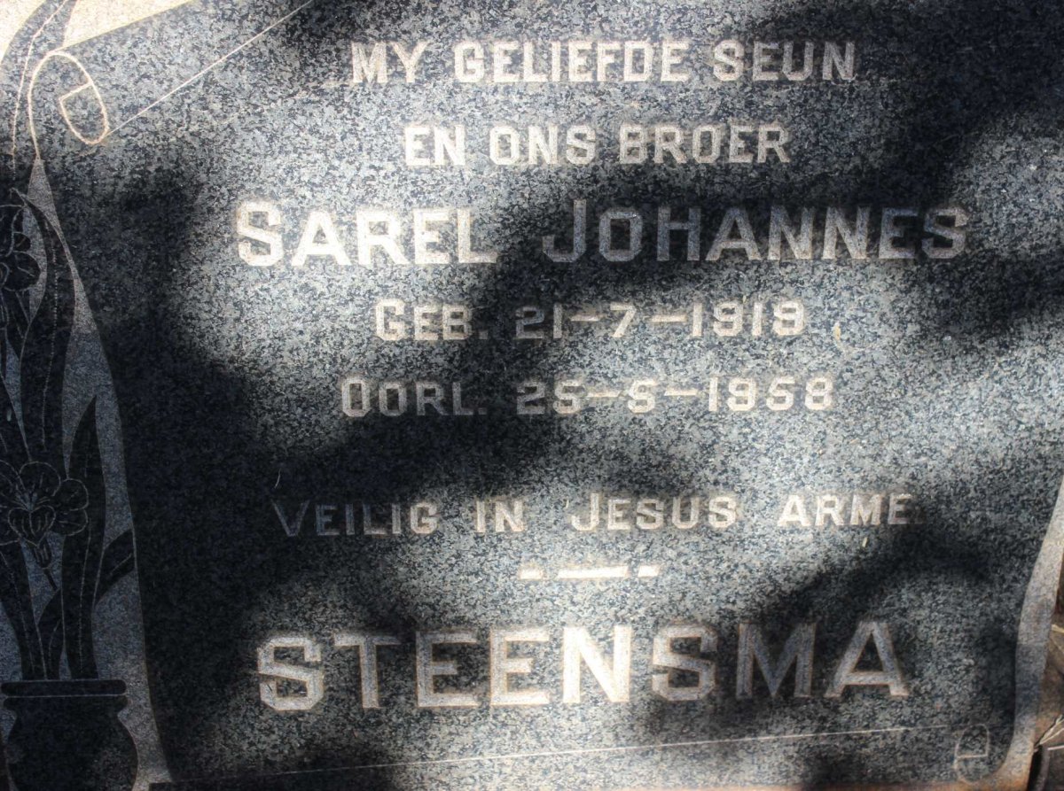STEENSMA Sarel Johannes 1919-1958