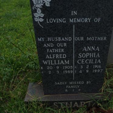 STUART Alfred William 1905-1989 &amp; Anna Sophia Cecilia 1916-1997