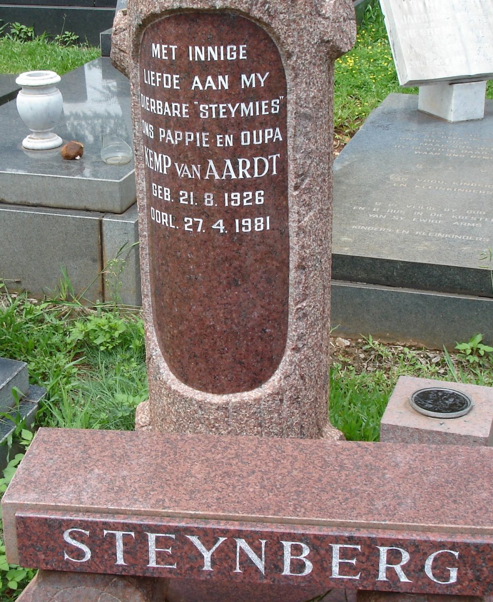 STEYNBERG Kemp van Aardt 1926-1981