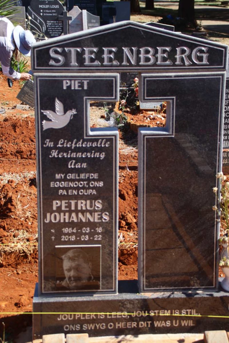 STEENBERG Petrus Johannes 1954-2018