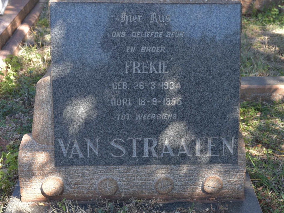 STRAATEN Frekie, van 1934-1955
