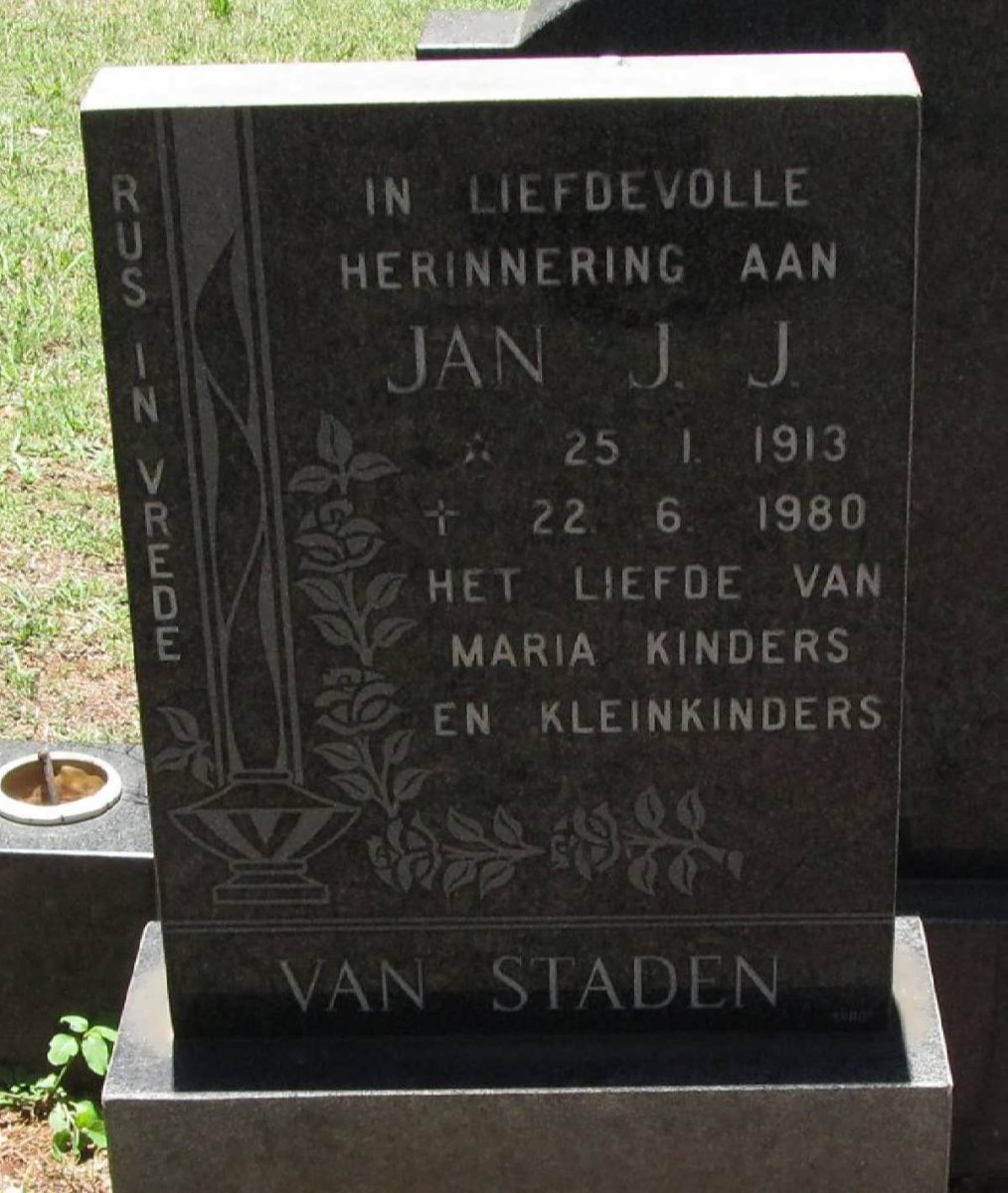 STADEN Jan J.J., van 1913-1980