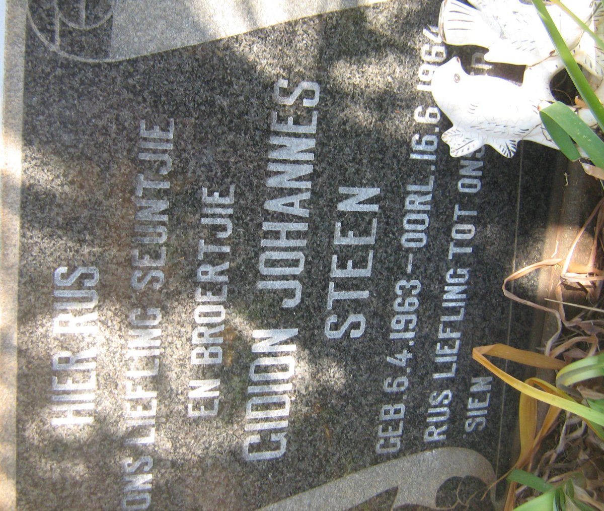 STEEN Gidion Johannes 1963-1964