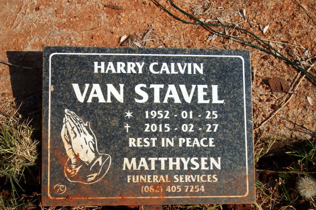 STAVEL Harry Calvin, van 1952-2015