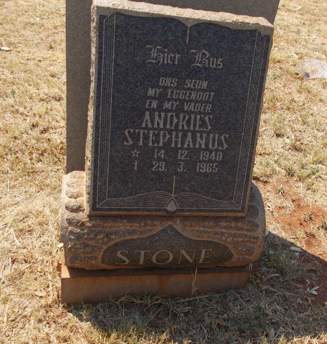 STONE Andries Stephanus 1940-1965