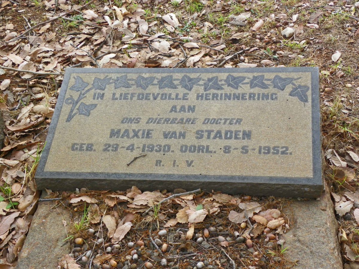 STADEN Maxie, van 1930-1952