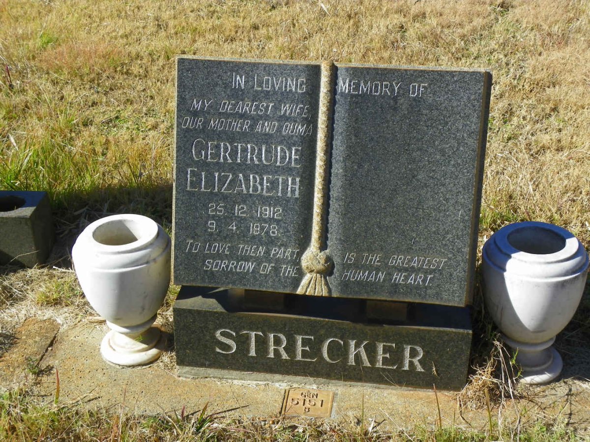 STRECKER Gertrude Elizabeth 1912-1978