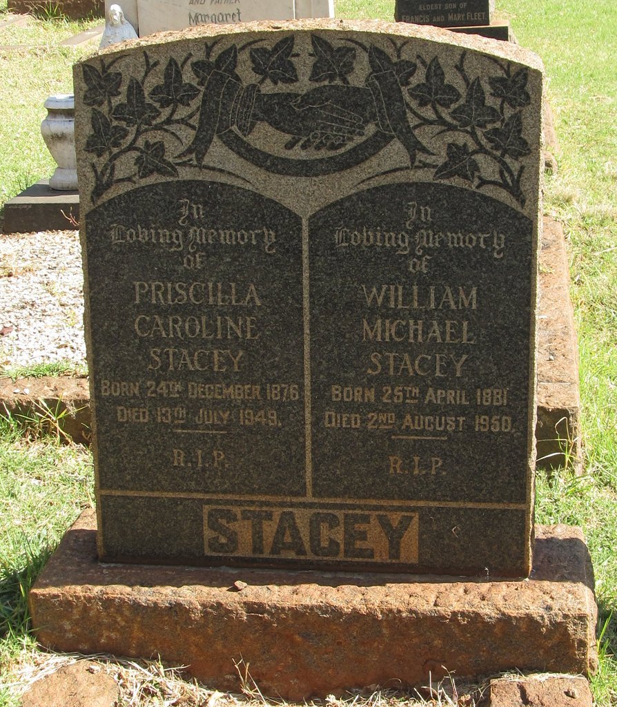 STACEY William Michael 1881-1950 &amp; Priscilla Caroline 1876-1949