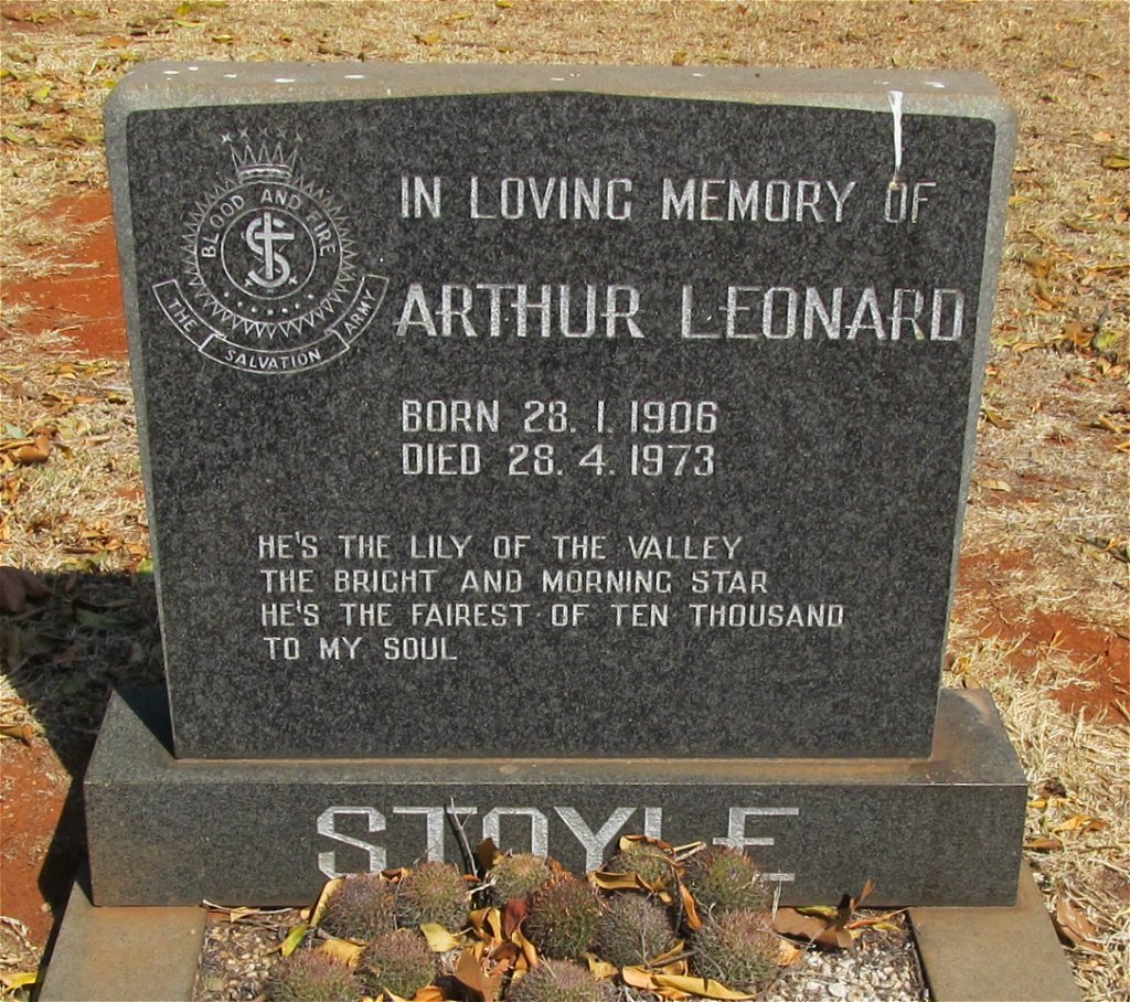 STOYLE Arthur Leonard 1906-1973