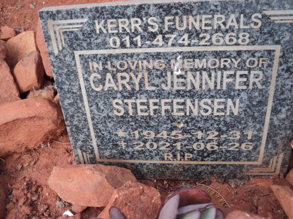 STEFFENSEN Caryl Jennifer 1945-2021