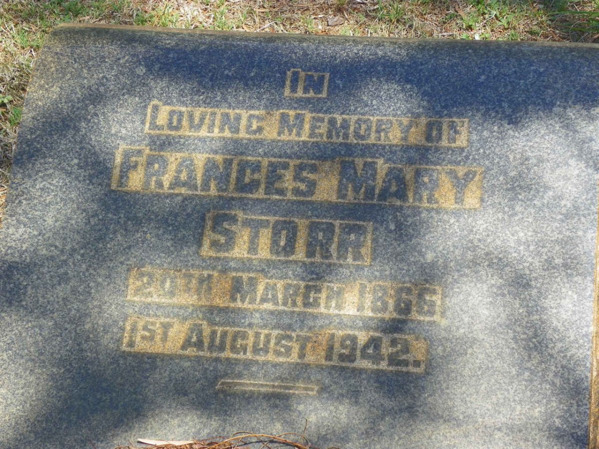 STORR Frances Mary 1866-1942