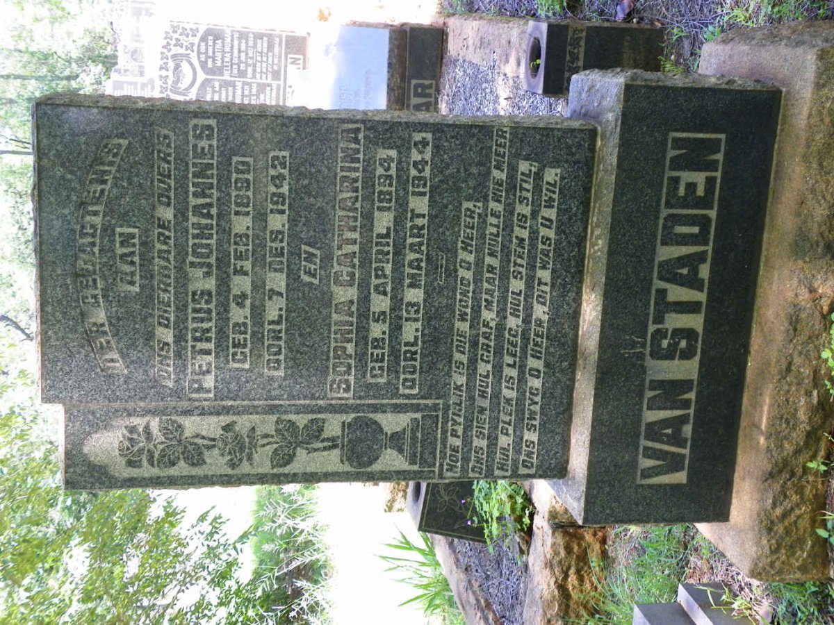 STADEN Petrus Johannes, van 1890-1942 &amp; Sophia Catharina 1894-1944