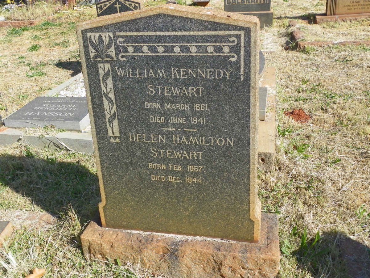 STEWART William Kennedy 1861-1941 &amp; Helen Hamilton 1867-1944