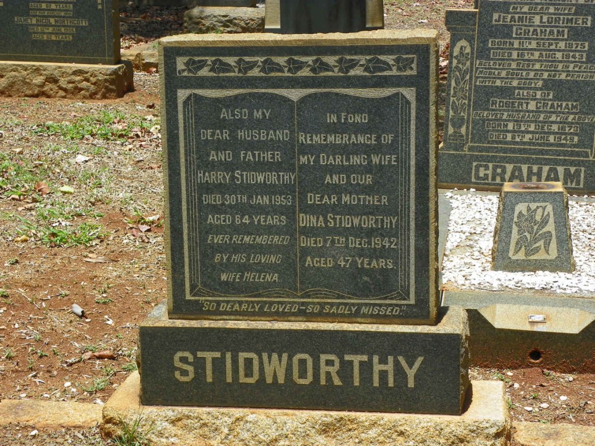 STIDWORTHY Harry -1953 &amp; Dina -1942