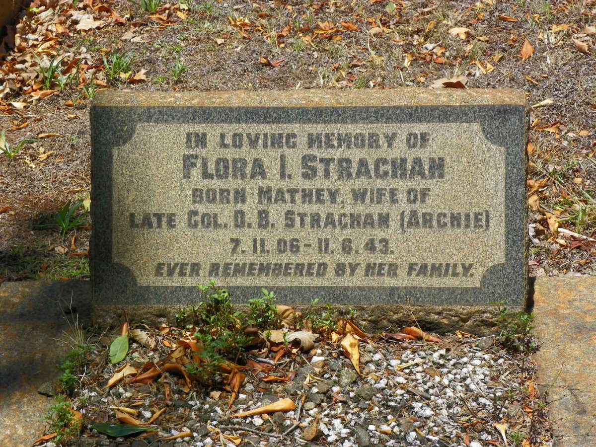 STRACHAN Flora I. nee MATHEY 1906-1943