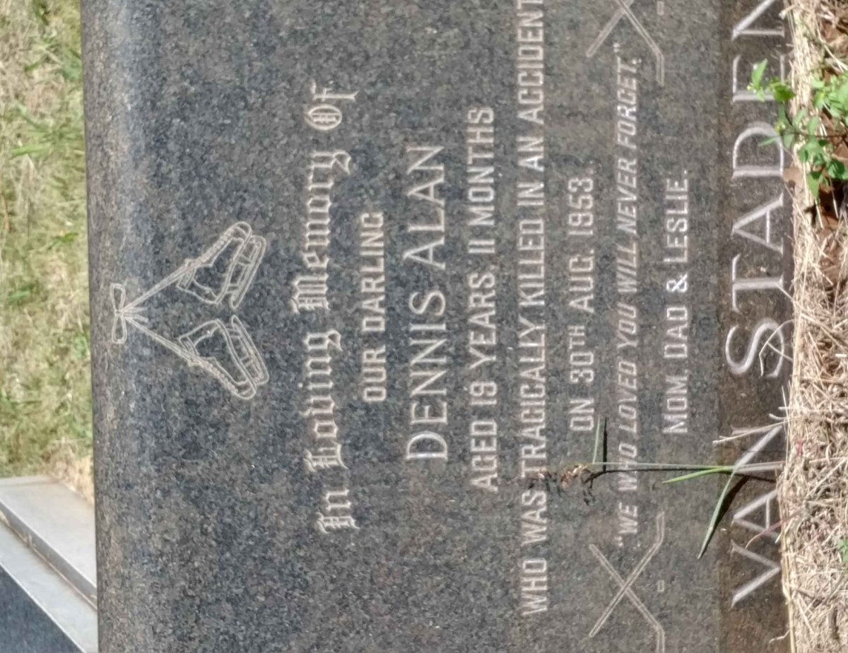 STADEN Dennis Alan, van -1953