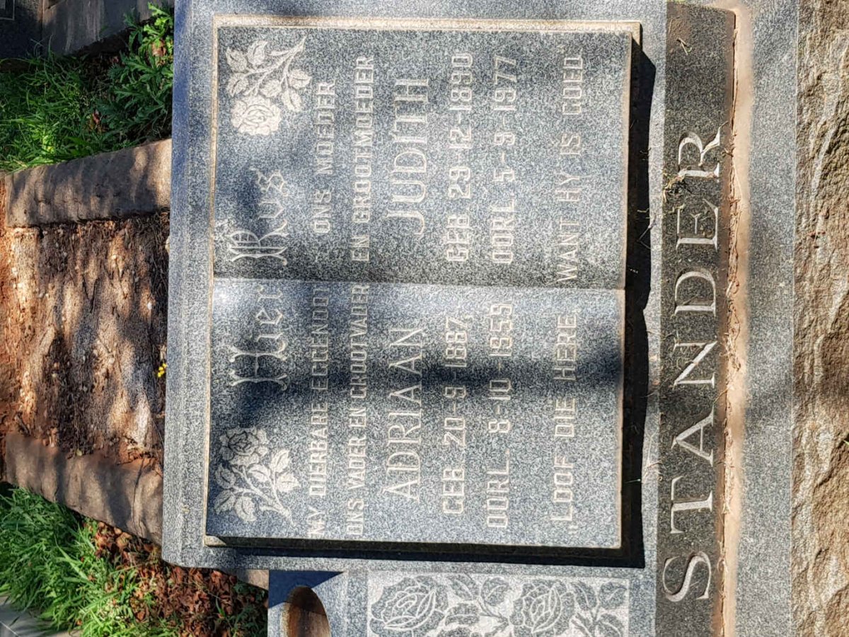 STANDER Adriaan 1887-1959 &amp; Judith 1890-1977