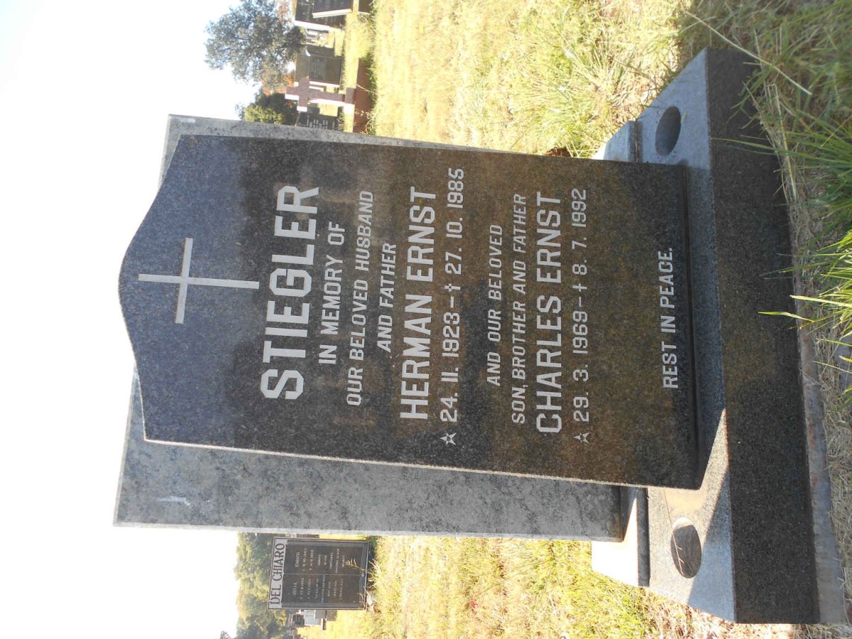 STIEGLER Herman Ernst 1923-1985 :: STIEGLER Charles Ernst 1969-1992