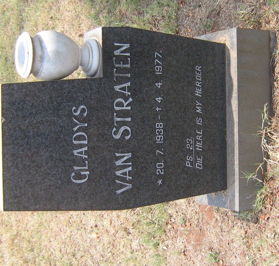 STRATEN Gladys, van 1938-1977