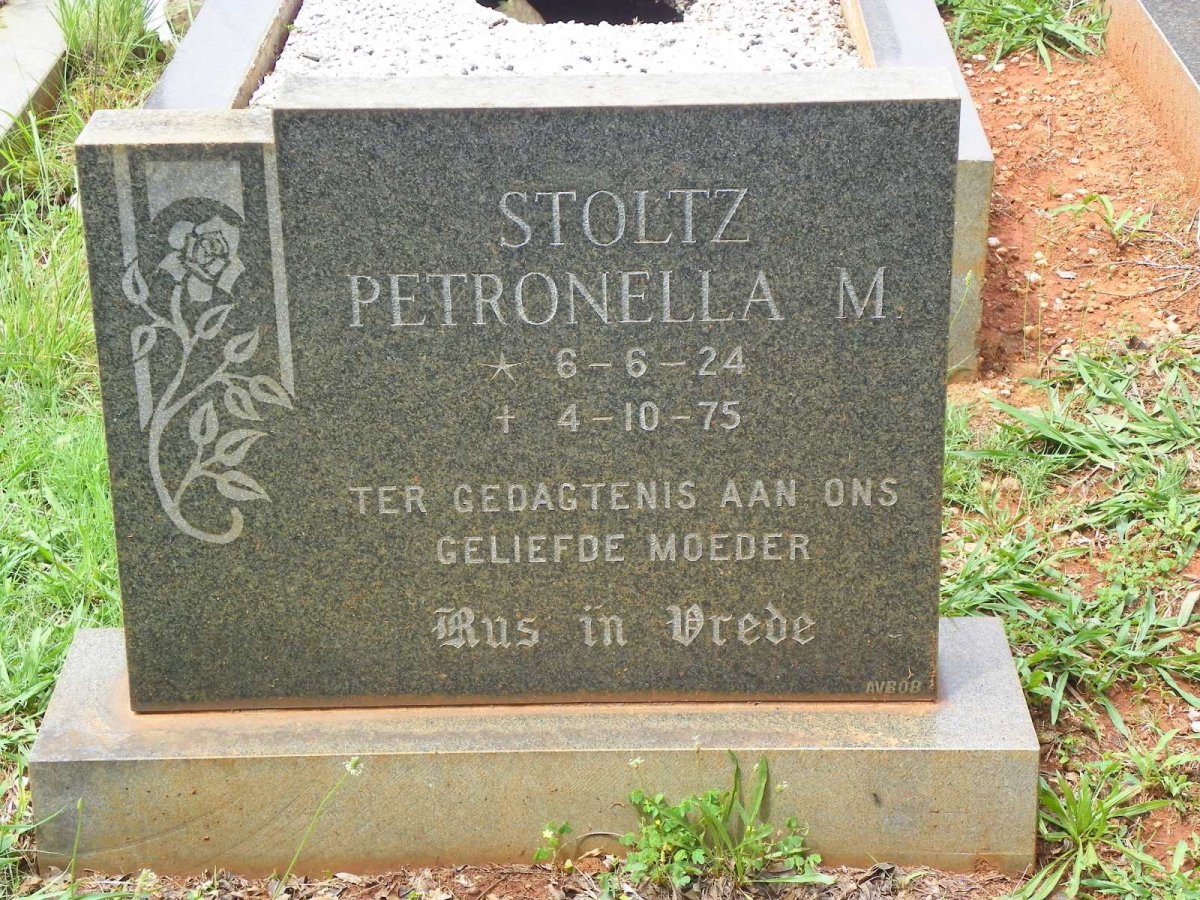 STOLTZ Petronella M. 1924-1975