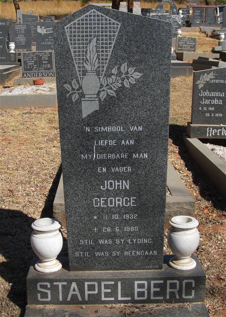 STAPELBERG John George 1932-1980