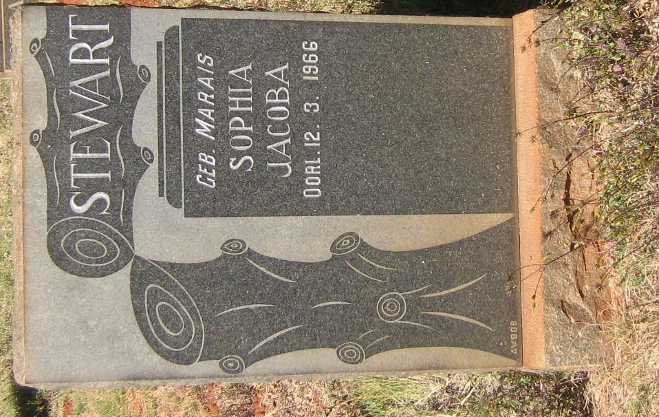 STEWART Sophia Jacoba nee MARAIS -1966