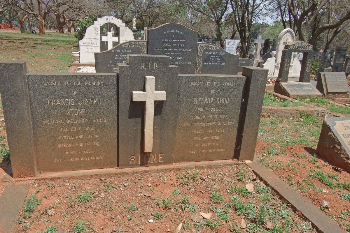 STONE Francis Joseph 1879-1960 &amp; Eleanor GILLIES 1887-1954