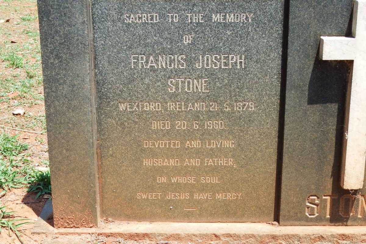 STONE Francis Joseph 1879-1960 &amp; Eleanor GILLIES 1887-1954