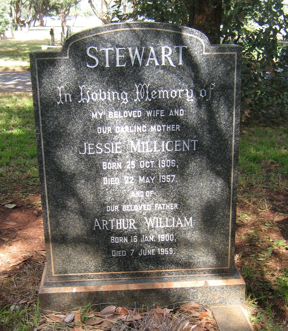 STEWART Arthur William 1900-1959 &amp; Jessie Millicent 1906-1957