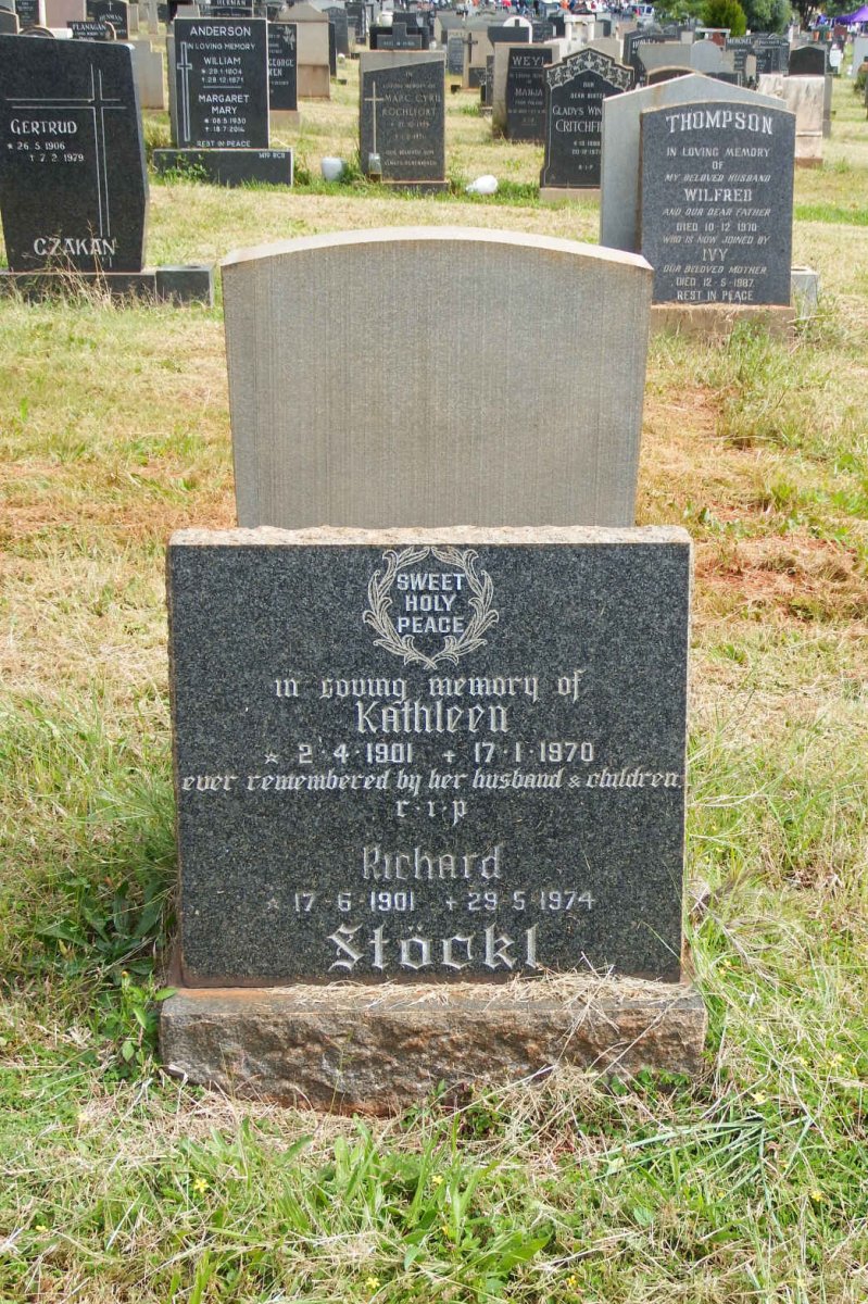 STOCKL Richard 1901-1974 &amp; Kathleen 1901-1970