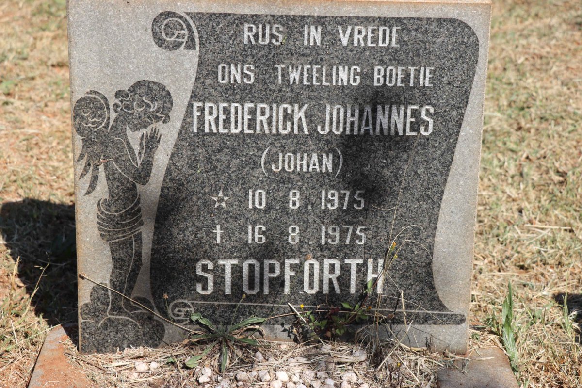 STOPFORTH Frederick Johannes 1975-1975