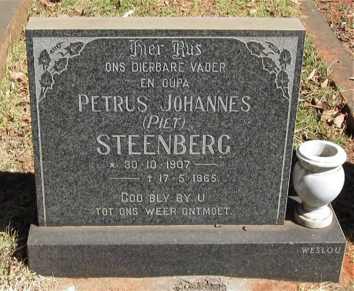STEENBERG Petrus Johannes 1907-1965