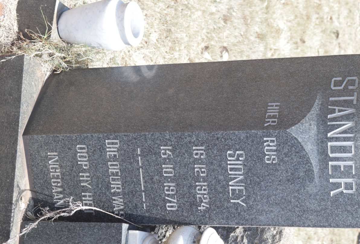 STANDER Sidney 1924-1970