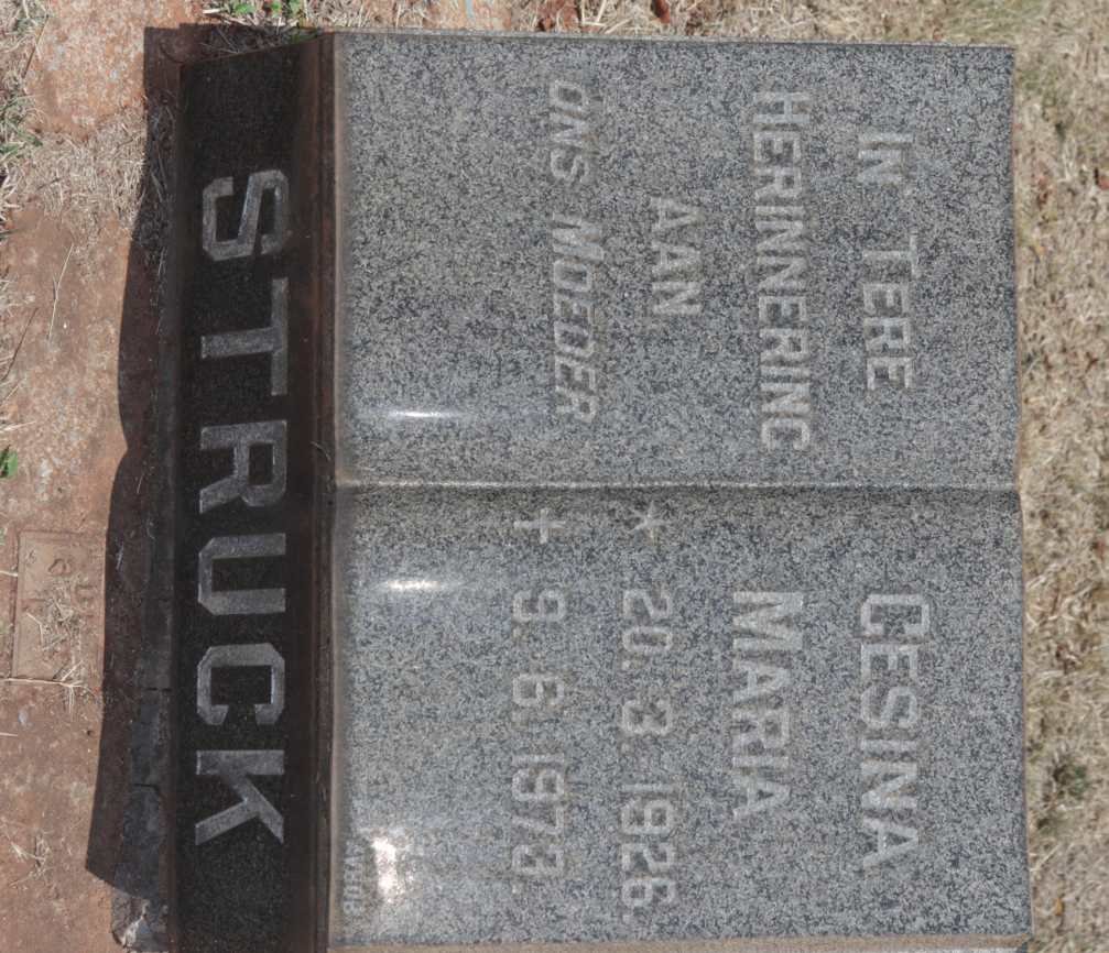 STRUCK Gesina Maria 1926-1973