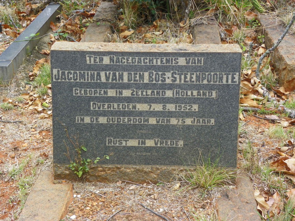 STEENPOORTE Jacomina, VAN DEN BOS -1952