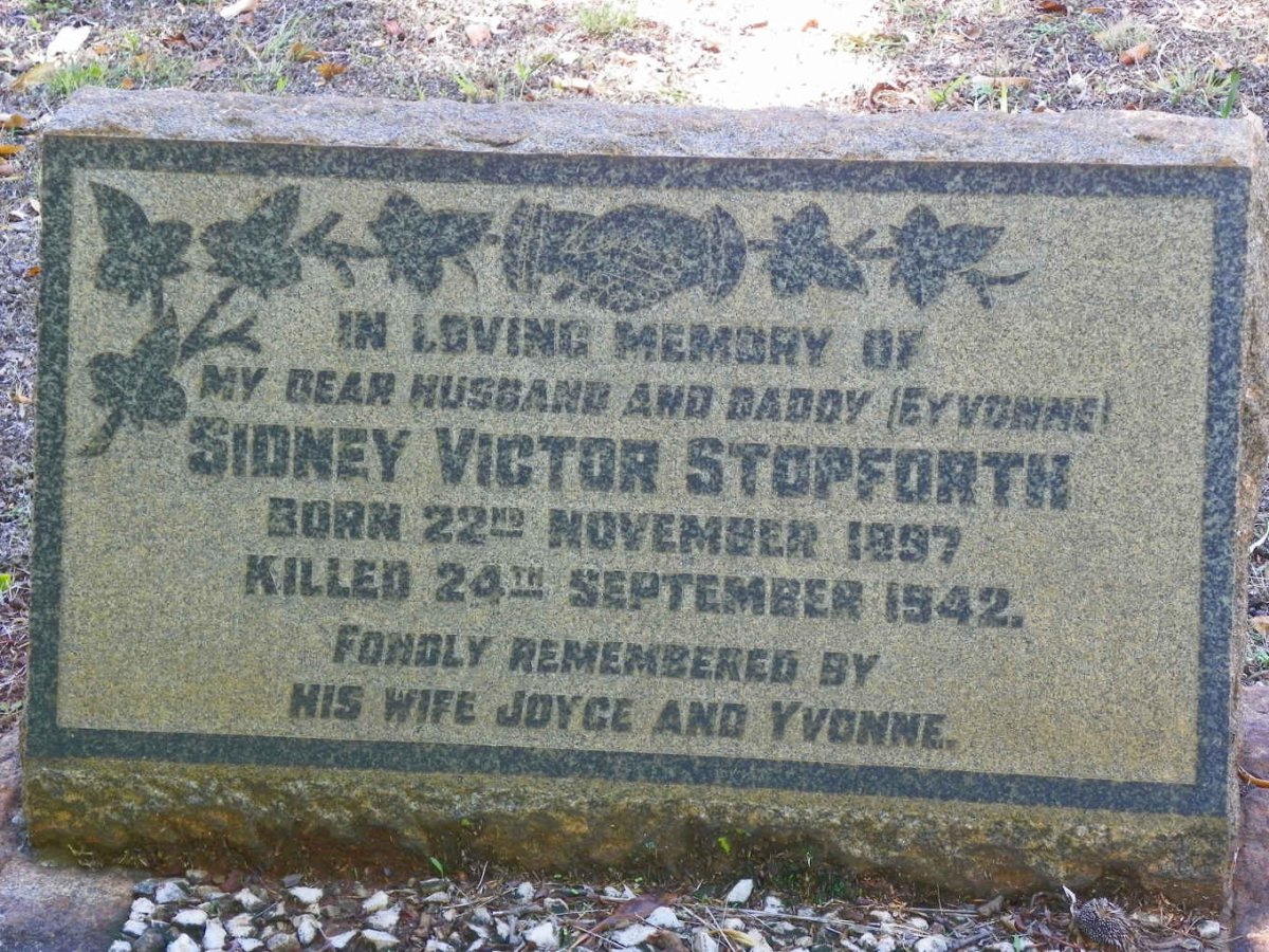 STOPFORTH Sidney Victor 1897-1942