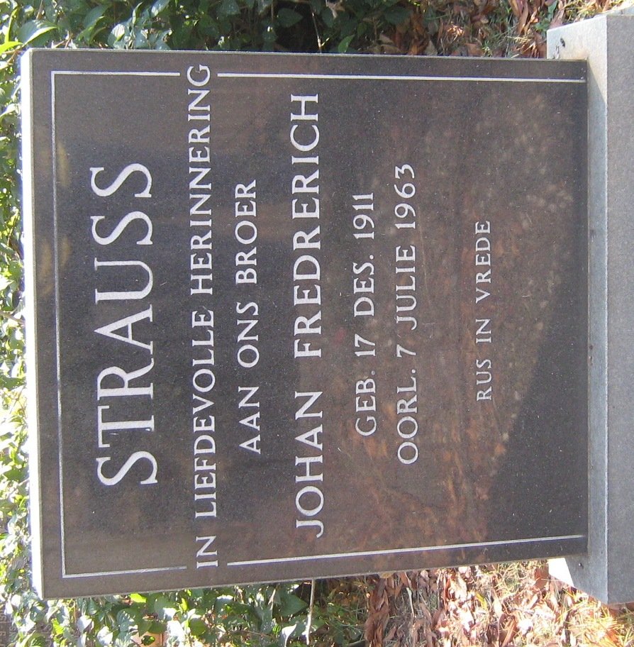 STRAUSS Johan Fredrerich 1911-1963
