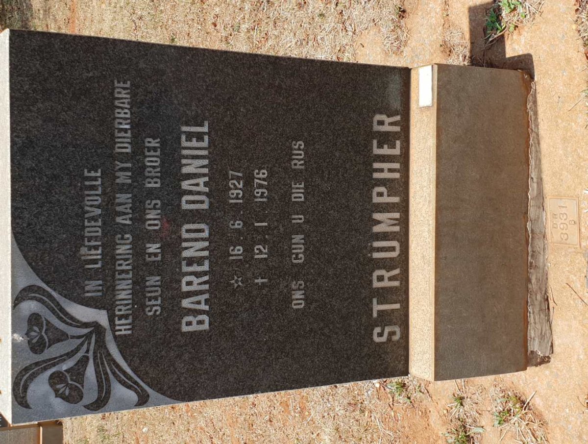 STRUMPHER Barend Daniel 1927-1976