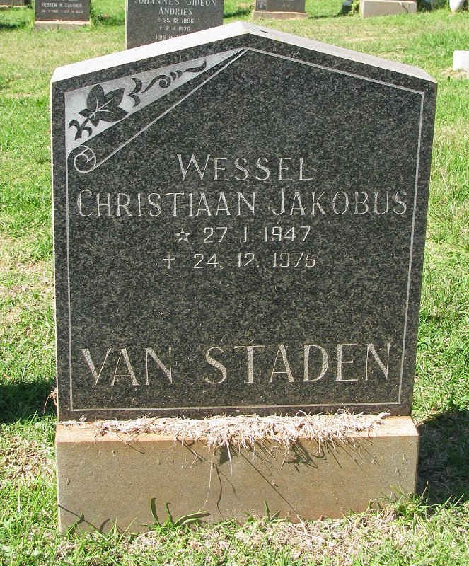 STADEN Wessel Christiaan Jakobus, van 1947-1975