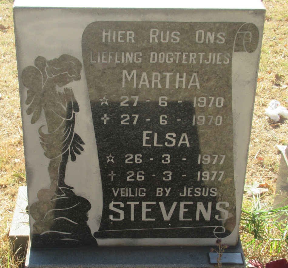 STEVENS Martha 1970-1970 :: STEVENS Elsa 1977-1977