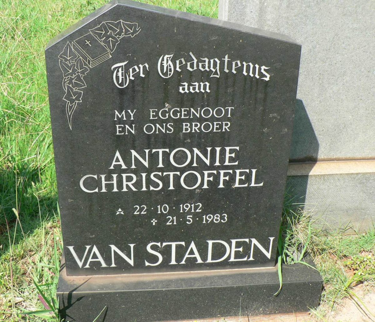 STADEN Antonie Christoffel, van 1912-1983