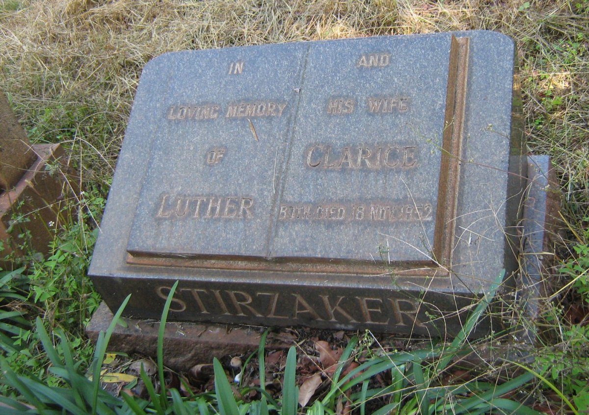 STIRZAKER Luther -1952 &amp; Clarice -1952