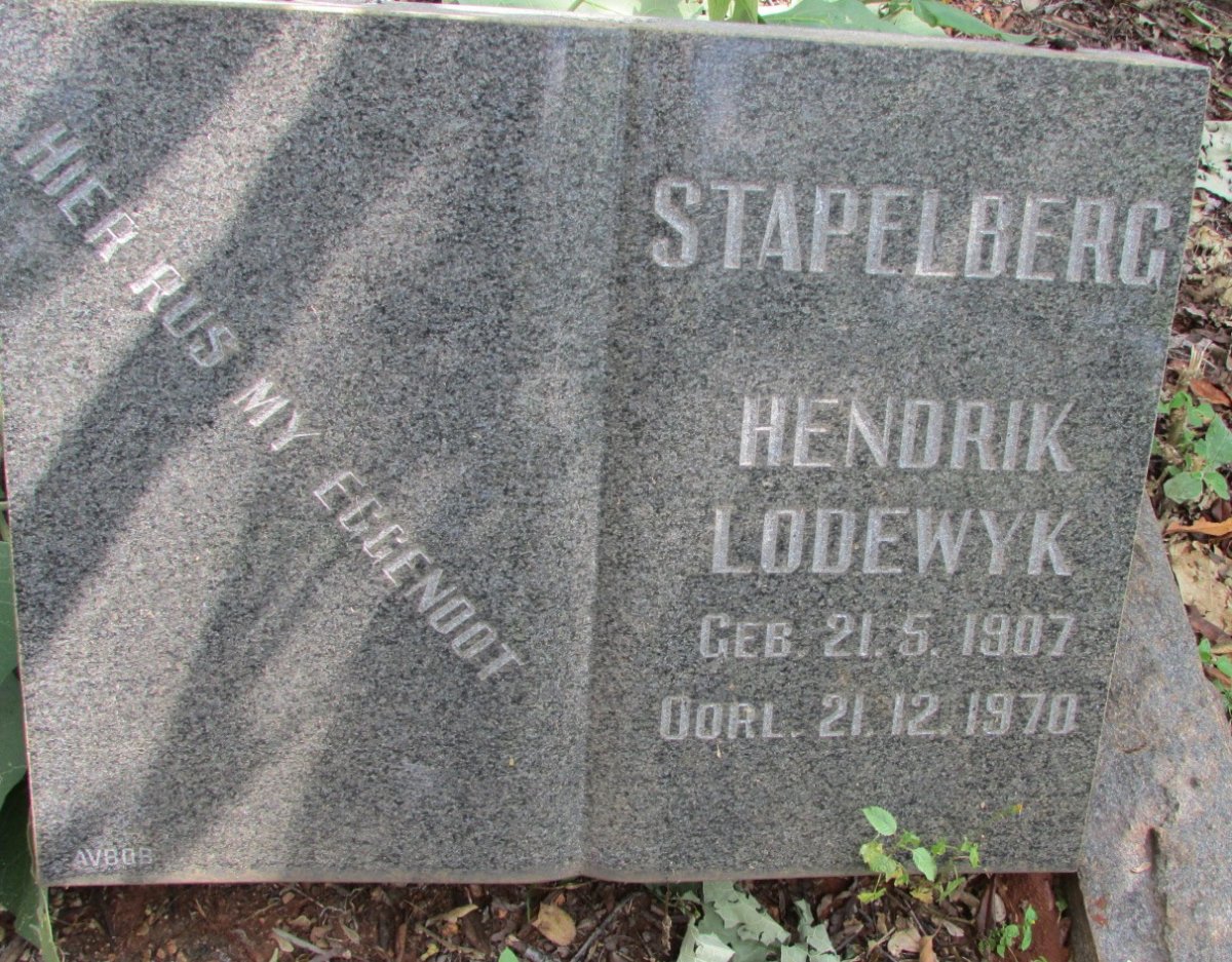 STAPELBERG Hendrik Lodewyk 1907-1970