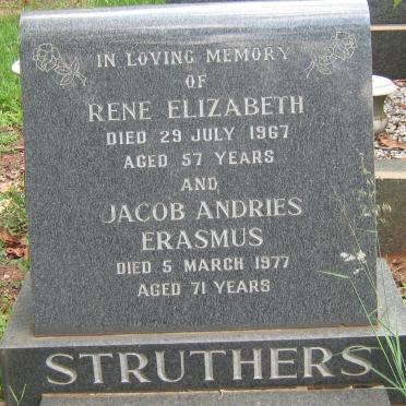 STRUTHERS Jacob Andries Erasmus -1977 &amp; Rene Elizabeth -1967