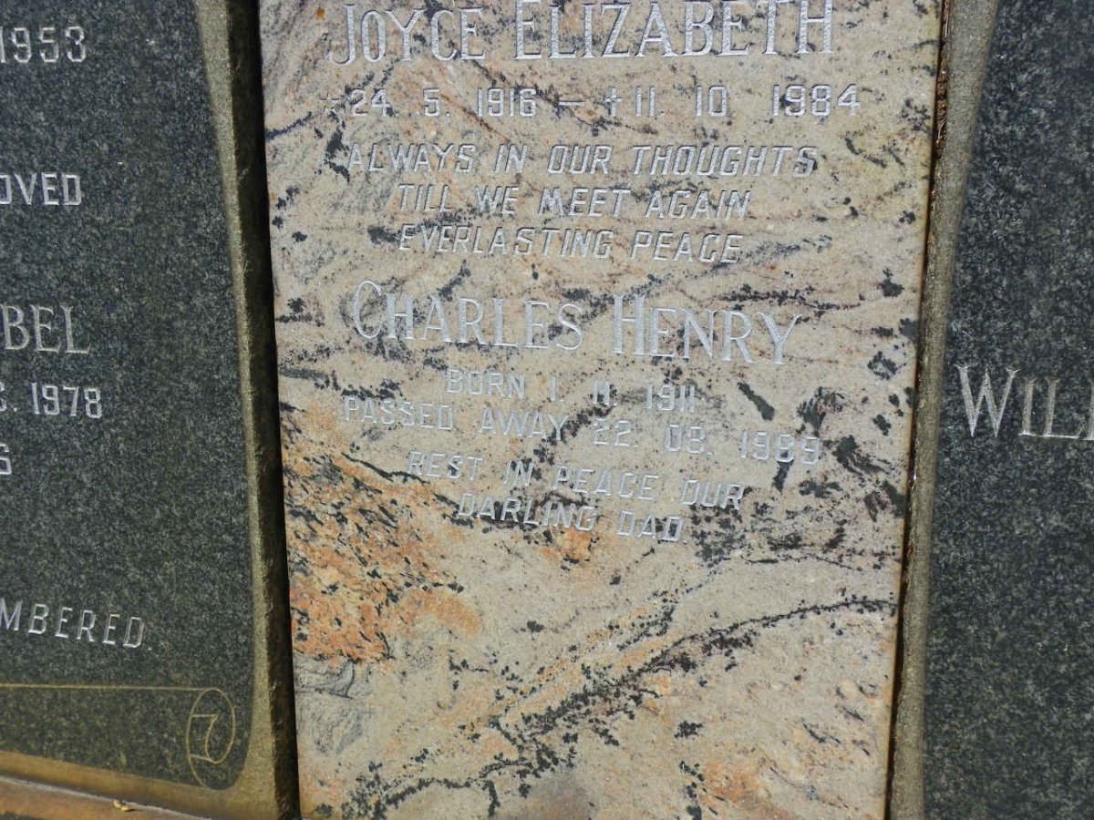 STAFFORD Charles Henry 1911-1989 &amp; Joyce Elizabeth 1916-1984