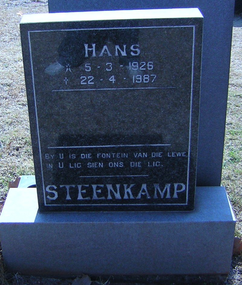 STEENKAMP Hans 1926-1987